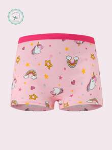 8pcs/Pack Girls' Cute Cartoon Print Panties - Multicolor - View 4
