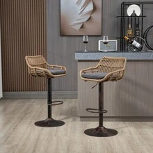 Barstools - Gray + Linen + Foam - View 5