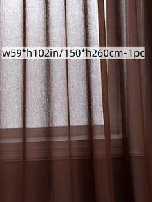 Modern Minimalist Sheer Curtain In Khaki Color, With Grommet Top And Soft Drape, Suitable For Living Room, Bedroom, Dining Room, Balcony, Bay Window, Study, Apartment Home Decor - Brown - View 14