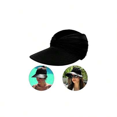 Sombrero de Visera para Mujer,Sombreros con Visera para Mujer, Gorra de Playa con protección UV de Verano de ala Grande