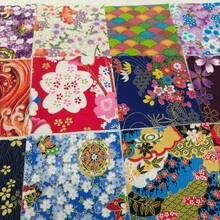 30/50/100pcs 12*12cm Japanese Style 100% Polyester Pre-Cut Squares, Random Patterns - 12cm Pre-Cut, Multi-Color Japanese Foil Quilting Fabric Squares For Quilting Various Japanese Designs - Japanese Style - View 3