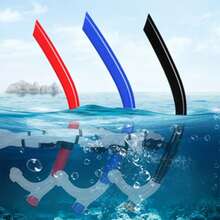 1 pieza Tubo de snorkel profesional para adultos, para entrenamiento de natación, práctica de respiración estilo libre, boquilla de silicona, equipo de natación y buceo - Naranja - Ver 1