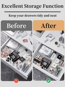 7pcs/6/4/1 Makeup Drawer Organizer Makeup Brush Organizer Clear Makeup Organizer Makeup Display Stand Organizer Divider Cosmetic Tool Storage Box - Multicolor - View 4