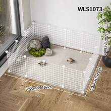 Small Animal Fence, Easy To Install, Indoor Home Use, Rabbit Fence, Cat Gate, Dog Cage, Turtle Game Isolation Net - Multicolor - View 5