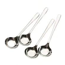 2pcs/Set New Stainless Steel Flat Spoon, Thick Flat Spoon For Commercial Use, Household Eating, Soup, Rice Mixing, Minimalist Western Style Serving Spoon - Multicolor - View 6