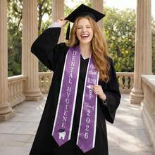 1PC 6.45" X 71.7" Personalized Dental Hygiene , RDH Graduation Dental Hygienist Grad Sash Class Of 2026, Dental Hygienist Graduation Gift For Her, Graduation Party Supplies, Graduation Gift - 白色 - 查看 8