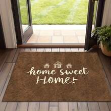 1pc Home Sweet Printed Welcome Mat, New Doormat, Foldable & Washable, Suitable For Doors, Bathrooms, Dining Rooms, Living Rooms, Offices, Seasonal Decor, Area Rug, Home Decor, Holiday Decoration - Multicolor - View 2