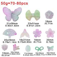 50克（约70-80颗）什锦彩色中孔珠吊坠，亚克力散珠，适用于DIY珠宝制作、项链、手链、工艺配件 - diy磨砂巴洛克 - 查看 10