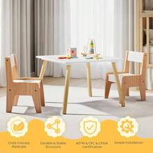 Kids Desk Chairs - White + 60x60x44cm(2 Chairs) - View 9