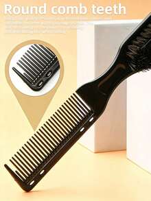2-In-1 Hair & Beard Brush, Equipped With Comb For Styling Voluminous Hair And Trimming Beard, Designed For Men To Create Natural Voluminous Hairstyle And Maintain Neat Beard - Multicolor - View 6