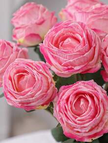 1/3pcs Artificial Flame Rose, White/Pink/Dark Pink, Mother's Day Decor, Wedding Season, Graduation Gift, Candlelight Dinner Decor, School Dorm Office Decor, Outdoor Party Event Holiday Birthday Party Decor, Home Entrance Hotel Restaurant Living Room Bedroom Wedding Kitchen Garden Decor, Valentine's Day Decor, Easter, Spring Summer Decor, All Season Decor - Multicolor - View 6