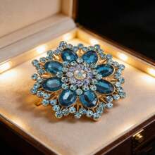 1件欧美经典百搭时尚花卉胸针 - 彩色 - 查看 2