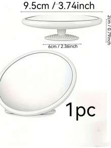 1pc Fashionable Round Wall Mounted Mirror, 360 Degree Parking Lot Inspection Mirror - Bathroom Accessory - Stainless Steel Frame, Makeup Mirror, Bathroom And Bedroom Vanity Mirror, Home Decor, Bathroom Accessory, Easy Installation, Upgraded Anti-Fog Coating, Entryway Wall Hanging Mirror, Home Living Room And Bedroom Decor Wall Mirror, Dedicated For Photography And Videography. - Multicolor - View 18