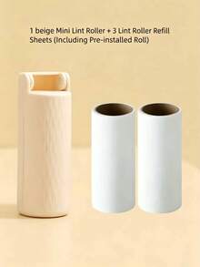 Portable Foldable Strong Adhesive Mini Lint Roller Set With Dust-Proof Cover, 180° Foldable Compact Design, Travel Essential For Home And Office - Multicolor - View 8