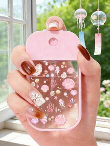 New Transparent PET Spray Bottle With Seashell & Starfish Pattern, Suitable For Perfume, Makeup Remover, Toner, And Moisturizer - Multicolor - View 3