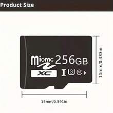 1 PC 512GB/256GB/128GB/64GB/32GB/16GB High-Speed Flash TF Card With Adapter - U3 C10 Memory For Tablet, Camera, Mobile Phone, Laptop, PC, Car Audio, Game Console - Secure File Storage, Secure File Storage | Aesthetic Memory Card Design | Construction, Memory Cards For Digital Camera - View 4