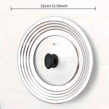 Thick Stainless Steel Universal Wok Lid, Transparent Glass Lid With Multi-Edge Round Shape For Home Kitchen And Restaurant Use - Pot Lid - View 9