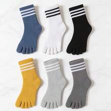 6 Pairs Women's Toe Separator Socks Barefoot Comfort Pilates Dance Indoor Walking Socks - 6 Pairs - View 1