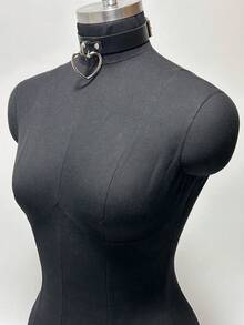 1件装女士PU皮革颈链哥特朋克项链圣诞化装舞会时尚配饰 - 黑色 - 查看 3