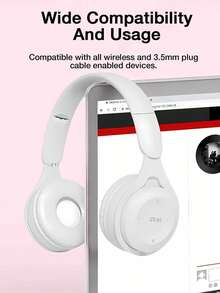 AXNEN Headphone Bluetooth Nirkabel Lipat Ringan dan Nyaman, Suara Stereo Surround 3D, Desain yang Dapat Diperluas, Daya Tahan Baterai Lama, Dukungan MicroSD, Tersedia Berbagai Warna, Cocok untuk Perjalanan, Siaran Langsung, di Rumah, Bermain Game, dan Kursus Online, Hadiah Liburan yang Sempurna - View 5