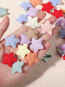 40pcs/Set Red Heart Shaped Non-Damaging Side Bangs Hair Clips, Sweet Ins Style Suitable For Daily Commute - Red - View 8
