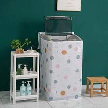 1pc PEVA Washing Machine Cover, Waterproof Sunscreen Fit For Top Load Automatic Washing Machine, Thick Dust-Proof Drum Washing Machine Cover - Multicolor - View 5