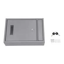 CNCEST Wall-Mounted Mailbox, Silver Metal Mailbox With Key Lock, Indoor&Outdoor Locking Drop Box, Clear Window Mailbox, 8.46*3.35*12.6in - A - View 11
