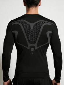 7 Pack Men's Compression Set - 4 Long Sleeve Shirts & 3 Pocket Pants, Quick Dry High Elastic Workout Outfits For Gym Running Hiking - màu đen - Xem 6
