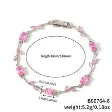 Vòng tay mạ vàng sang trọng đính đá Cubic Zirconia, thiết kế lá dây leo thanh lịch, vòng tay khảm pha lê nhiều màu sắc, trang sức thời trang dành cho nữ, món quà hoàn hảo cho các bữa tiệc và sử dụng hàng ngày. - Thiết kế dây leo và lá - Xem 7