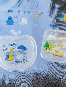 1pc Weather Die-Cutting Planner DIY Decorative Tape, Featuring Cute Cloud, Rainbow, And Snowflake Designs, For DIY Crafts,Junk Journal Supplies, School Supplies,Back To School - A - View 3