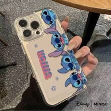 Disney Stitch Full Coverage Graphic Phone Case Suitable For IPhone 17/17 Pro/17 Pro Max/17 Air/16/15/14/13/12/11/X Series, IPhone 17 Pro Max Phone Case, IPhone 17 Pro Phone Case, IPhone 17 Phone Case, Christmas Gift For Girlfriend - Clear - View 5