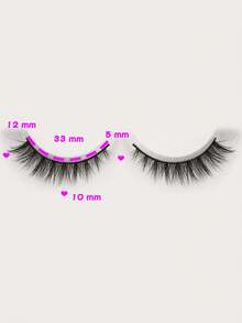 10 cặp mi giả 3D mềm mại, bồng bềnh, kiểu đan chéo, có thể tái sử dụng, thích hợp cho lễ hội, tiệc tùng và sử dụng hàng ngày, không gây kích ứng. Keo dán - màu đen - Xem 4