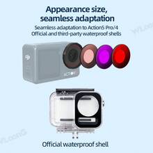 Osmo Action5Pro/4/3 Diving Filter, Multi-Layer Coated/Optical Glass/Aluminum Alloy Frame, Perfect Camera Accessory For Outdoor Water Sports And Beach Parties, Lightweight Clip Design, Easy To Install, Creative Underwater Filter - View 6