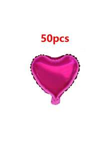 50pcs 5-Inch Heart-Shaped Foil Balloons, Perfect For Valentine'S Day, Birthdays, Weddings, Engagements, Mother'S Day, And Back-To-School Decorations. Also Suitable For Living Room, Home Decor, And Table Settings. No Electricity Required, Ideal For Anniversaries, Mother'S Day, And Wedding Decorations. (This Product Is Shipped Uninflated.) - Multicolor - View 31