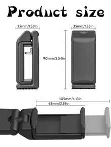 可调节360°旋转手机支架夹，适用于飞机、汽车、办公室、家庭等场所。 - 彩色 - 查看 9
