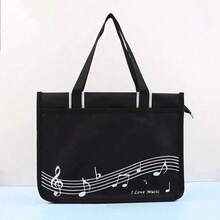 Bolsa para partituras musicales, bolsa para partituras de gran capacidad e impermeable, bolso de un hombro, bolsa de almacenamiento para estudiantes y profesores de música, adecuada para almacenamiento de partituras, almacenamiento de instrumentos, almacenamiento de partituras de piano, accesorios musicales, gran capacidad lavable, bolsa universal de notas musicales para aprendizaje y viajes - Multicolor - Ver 10