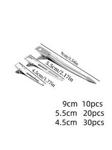 Bộ 60/30/20/10 kẹp tóc hình mỏ vịt, kẹp uốn tóc chuyên dụng cho salon, kẹp nhọn không mối nối, kẹp lò xo kim loại dùng để tạo kiểu tóc. - kẹp - Xem 13