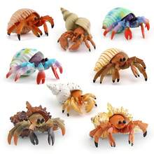1pc Realistic Crab Model, For Teaching And Cognition, Hermit Crab Snail Marine Animal Decor Display Model, Hand-Painted, Lifelike Appearance - Multicolor - View 4