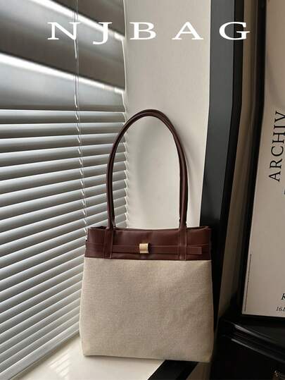 2026 New Large Capacity Fashionable & Versatile Women's Bag, Minimalist Stylish Woven Texture Bucket Bag, Shoulder Tote Bag, Casual Elegant Shoulder & Hand Bag, Suitable For Outings