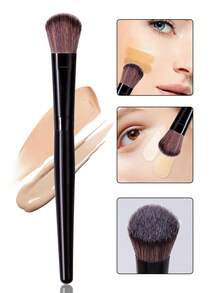 1pc Heart-Shaped Blush Brush, Precise Blush, Eyeshadow, Powder Makeup Brush Tool - Black - View 2
