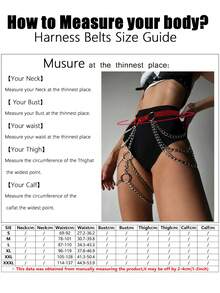 1pc Women's Sexy Gothic Style Dark Red Multi-Layer Chain Leg Garter Belt, Suitable For Carnival Parties, Bars, Nightclubs, Rave Performances - Red - View 3