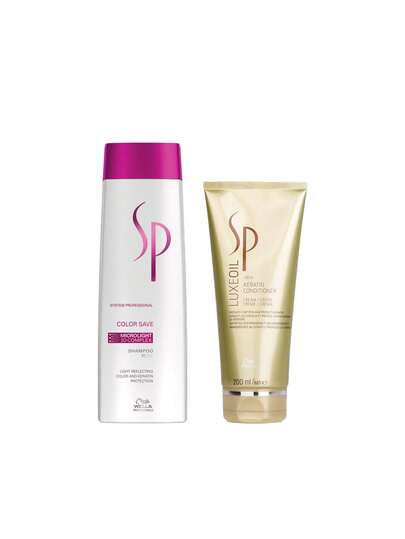 Wella [Bundle] SP System Professional Color Save Shampoo 250 Ml + Luxe Oil Keratin Conditioner 200 Ml