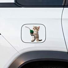 Cute Pet Cat Car Fuel Tank Sticker, Car Decal, Auto Decoration - Decorative Stickers - View 7