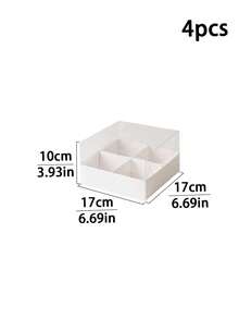 2个/4个装多隔层甜点盒，带透明盖和隔板，适用于迷你纸杯蛋糕、巧克力草莓、布朗尼和各种小吃，是婚礼、节日和生日派对甜点包装的理想之选。 - 四宮格 - 查看 16
