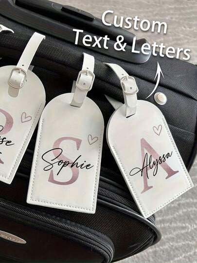 1 thẻ hành lý bằng da PU dày dặn, khắc chữ/văn bản cá nhân hóa, khóa kim loại, quà tặng du lịch phù hợp sử dụng hàng ngày, Ngày của Mẹ, Ngày Valentine, kỷ niệm chuyến đi, quà tặng cho con trai, con gái, bố mẹ, bạn bè, đồng nghiệp.