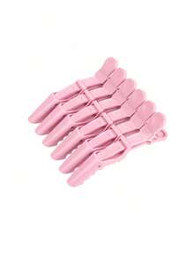 12pcs Salon Crocodile Clips, Plastic Partition Clips, Hair Clips, Evening Dress Clips, Makeup Clips, Hair Styling Tools, Multi-Color, Cute Salon Clips For Daily Use, Suitable For Home Salon Partition Hair Styling Tools, Daily Outdoor Travel, Party Gifts - Black - View 7