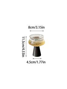 1pc Creative Luxury Wood Leg Glass Cup, High-End Niche Juice Cup, Wine Glass, Champagne Glass, Suitable For Water, Milk, Oatmeal, Tea, Juice, Coffee, Beverages, Applicable For Cafe, Home, Restaurant, Party, Ball, Office, Father's Day Gift, Mother's Day Gift, Gift For Friends, Boyfriend/Girlfriend, Family, Teachers, Colleagues, Halloween Gift, Christmas Gift - Multicolor - View 11