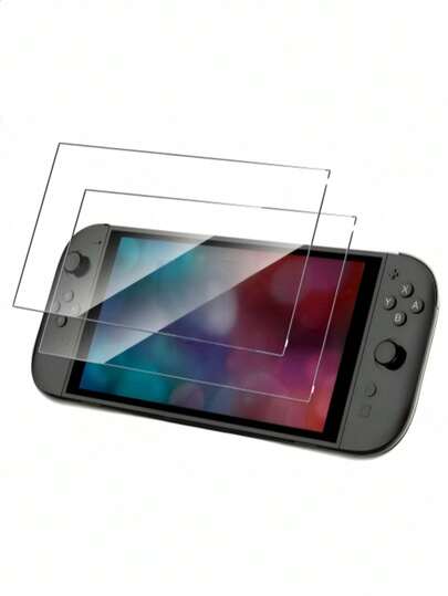 XINHONGYU 2 Stück Switch 2 Konsolen Bildschirmschutz, 7,9 Zoll, Switch 2 gehärtetes Glas Bildschirmschutz, hochauflösend klar, kratzfest, passend für Hüllen, einfache Anbringung ohne Blasen