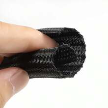 Cable Protector, Black Braided Sleeve, Car & Home Wire Management, Anti- & Wear-Resistant & Flame Retardant - Conduit - View 9
