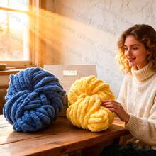 8.8盎司/500克 超柔软粗毛线，蓬松厚实，不易起球，适用于编织毯子、宠物床和钩编家居装饰 - 多色 - 查看 11